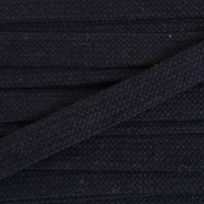 Bombažna vrvica ploska 13 mm black