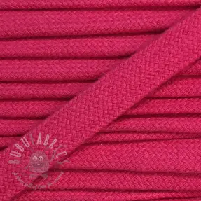 Bombažna vrvica ploska 13 mm dark pink