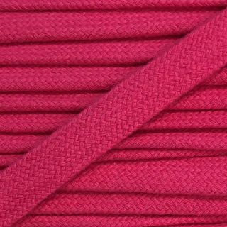 Bombažna vrvica ploska 13 mm dark pink