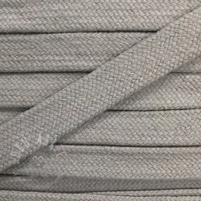 Bombažna vrvica ploska 13 mm light grey