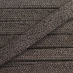 Bombažna vrvica ploska 13 mm dark grey