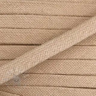 Bombažna vrvica ploska 15 mm beige