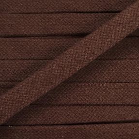 Bombažna vrvica ploska 15 mm choco