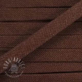 Bombažna vrvica ploska 15 mm choco