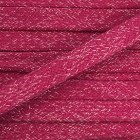 Bombažna vrvica ploska 15 mm melange fuchsia