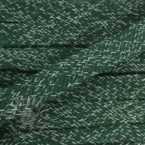 Bombažna vrvica ploska 15 mm melange green