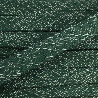 Bombažna vrvica ploska 15 mm melange green