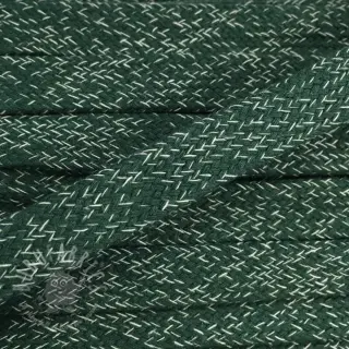 Bombažna vrvica ploska 15 mm melange green