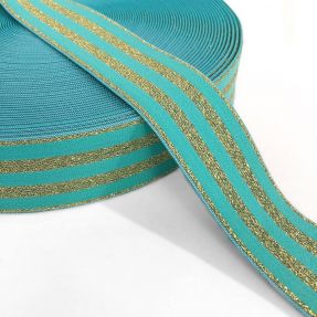 Elastika gladka 4 cm LUREX GOLD mint