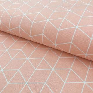 Dekorativna tkanina Cube pastel pink