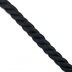 Bombažna vrvica 2,5 cm black