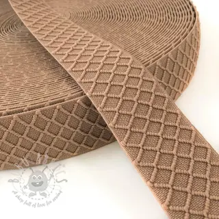 Elastika gladka 4 cm Rhombus beige