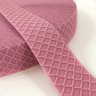 Elastika gladka 4 cm Rhombus light pink