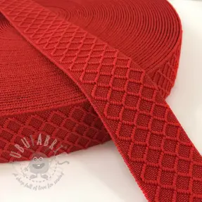 Elastika gladka 4 cm Rhombus red