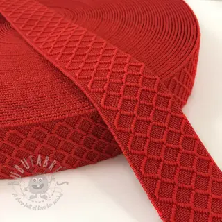 Elastika gladka 4 cm Rhombus red