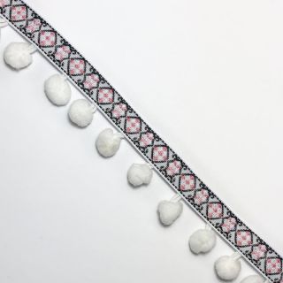 Lemovacia bambuľka JACQUARD white