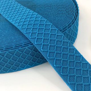 Elastika gladka 4 cm Rhombus turquoise