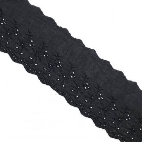 Čipka Double flower black