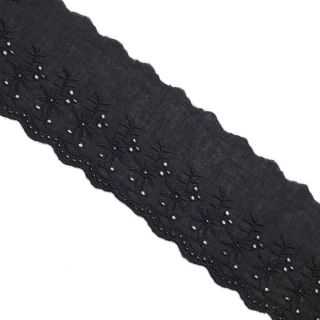 Čipka Double flower black