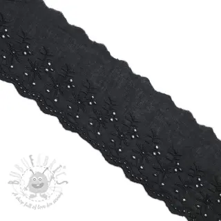 Čipka Double flower black