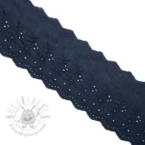 Čipka Double flower dark blue