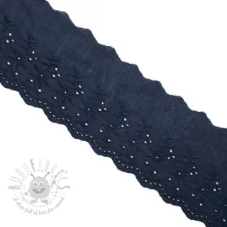 Čipka Double flower dark blue