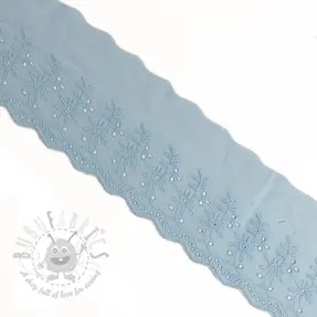 Čipka Double flower light blue