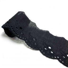 Čipka Flower black