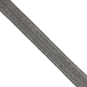 Elastični poševni trak z bleščicami 20 mm anthracite