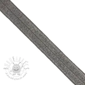 Elastični poševni trak z bleščicami 20 mm anthracite