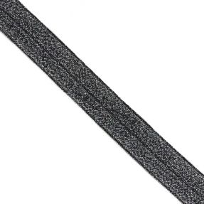 Elastični poševni trak z bleščicami 20 mm black