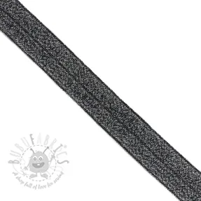 Elastični poševni trak z bleščicami 20 mm black