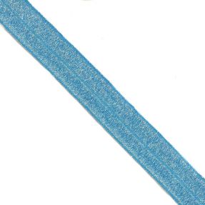 Elastični poševni trak z bleščicami 20 mm blue