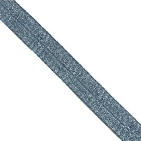 Elastični poševni trak z bleščicami 20 mm dark blue