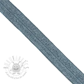 Elastični poševni trak z bleščicami 20 mm dark blue