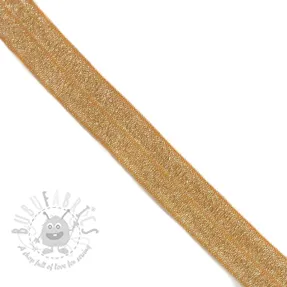 Poševna elastika glitter 20 mm ochre