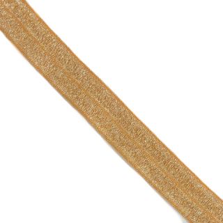Poševna elastika glitter 20 mm ochre