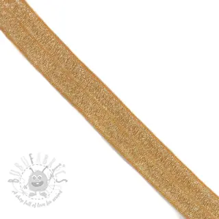Poševna elastika glitter 20 mm ochre
