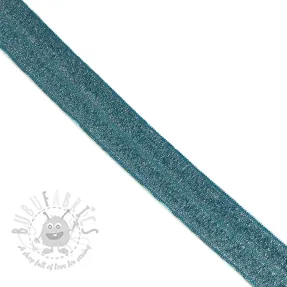 Poševna elastika glitter 20 mm petrol