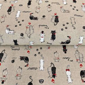 Dekorativno blago Linenlook Cats life