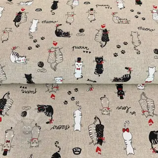 Dekorativno blago Linenlook Cats life