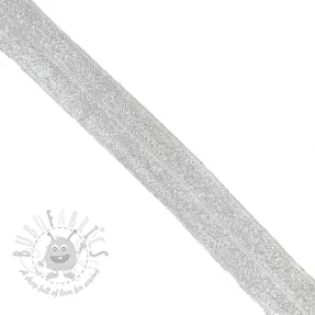 Poševna elastika glitter 20 mm white