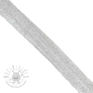 Poševna elastika glitter 20 mm white
