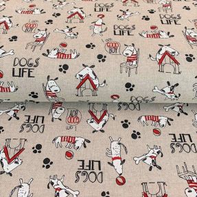 Dekorativno blago Linenlook Dogs life