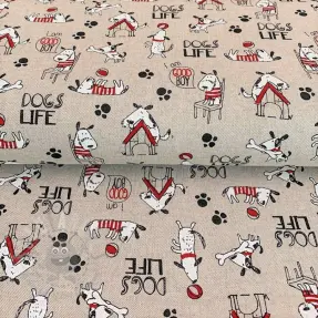 Dekorativno blago Linenlook Dogs life