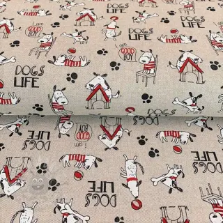 Dekorativno blago Linenlook Dogs life