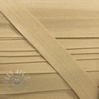 Poševna elastika matt 20 mm beige