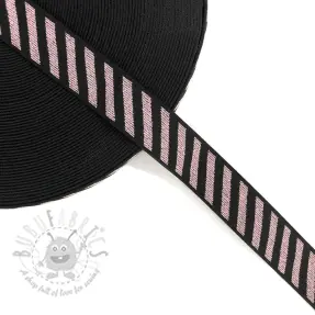 Elastika gladka 2,5 cm Diagonal light pink