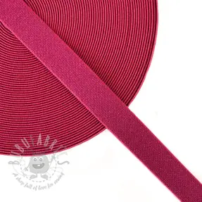 Elastika gladka 2,5 cm glitter fuchsia