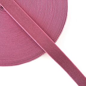 Elastika gladka 2,5 cm glitter light pink
